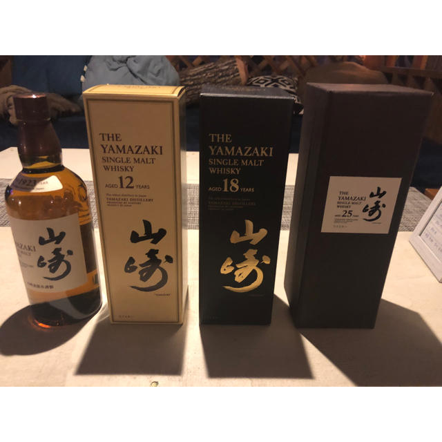 【新品/美品】サントリー 山崎25年セット[ノンエイジ/12年/18年/25年］