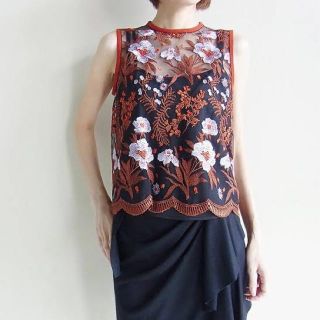 マメ(mame)のmame ☆ embroidery lace tops(シャツ/ブラウス(半袖/袖なし))