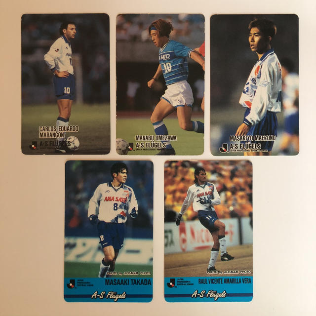横浜 フリューゲルス Jリーグ ステッカー ミニサイン色紙 シール