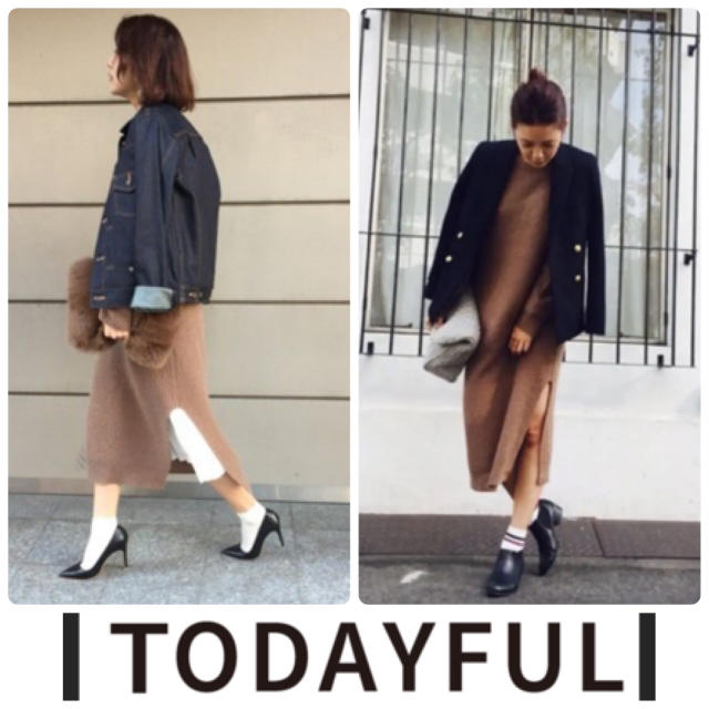 TODAYFUL(トゥデイフル)のTODAYFUL/トゥデイフル スリットニットマキシワンピース36 レディースのワンピース(ロングワンピース/マキシワンピース)の商品写真