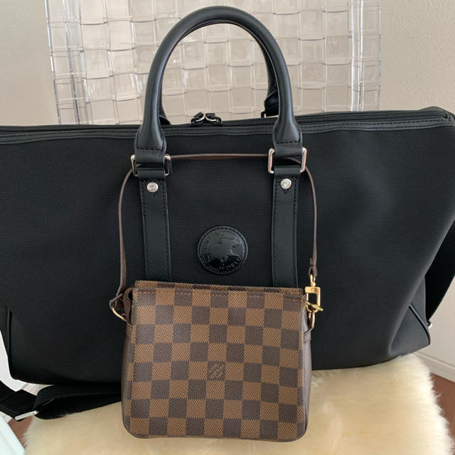 LOUIS VUITTON(ルイヴィトン)のルイ・ヴィトン  ダミエ　アクセサリーポーチ　ミニバッグ レディースのバッグ(ハンドバッグ)の商品写真