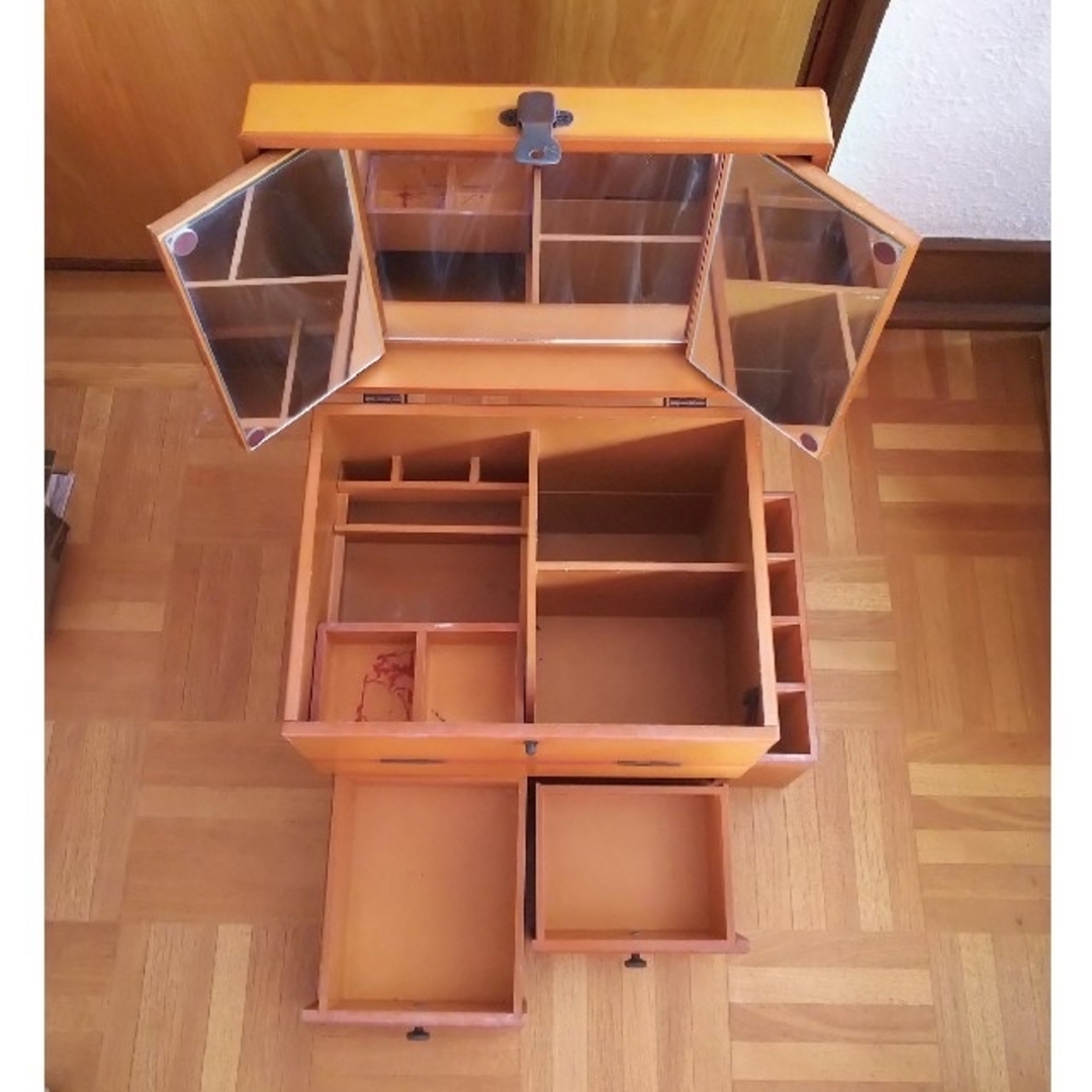 木製メイクボックス 三面鏡 昭和レトロ アンティーク の通販 by 木製メイクボックス 三面鏡 昭和レトロ アンティーク の通販 by