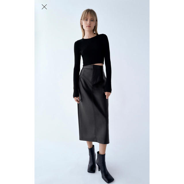 ZARA - ZARA レザー風スカート　XS ザラ
