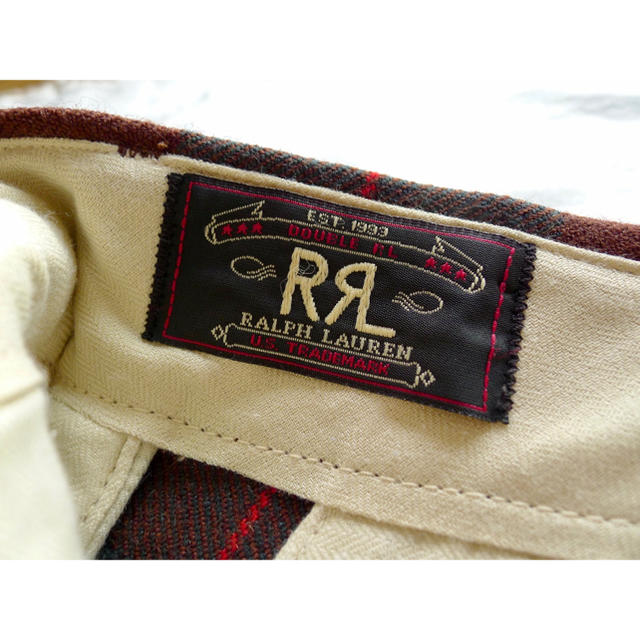 MADE in USA アメリカ製　RRL チェックパンツ　トラウザーズ