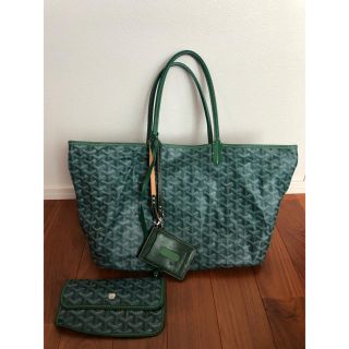 ゴヤール(GOYARD)のゴヤール　goyard サンルイ pm 緑　グリーン　おまけ付き(トートバッグ)