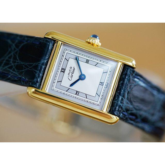 逸品】 Cartier - 美品 カルティエ マスト タンク シルバーダイアル