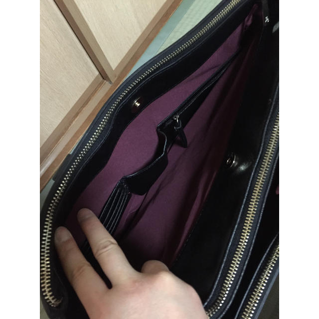 ZARA(ザラ)の黒の合皮 ビジネスバッグ 男女兼用 メンズのバッグ(ビジネスバッグ)の商品写真