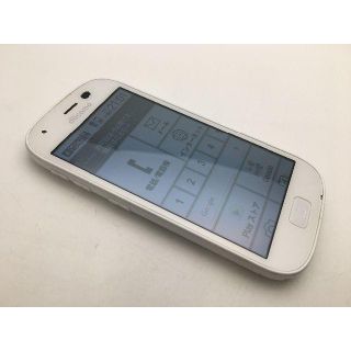 フジツウ(富士通)のSIMフリー ドコモ らくらくスマートフォン4 F-04J ホワイト美品344(スマートフォン本体)