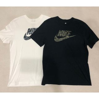 ナイキ(NIKE)の２枚セット NIKE ロゴ Tシャツ XL ホワイト　ブラック(Tシャツ/カットソー(半袖/袖なし))