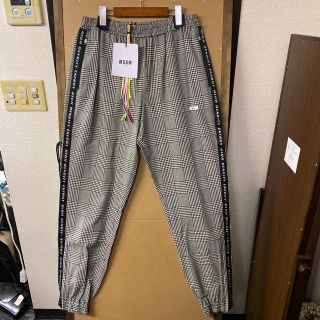 MSGM - 【新品】MSGM サイドライン グレンチェックパンツ 48 Mサイズの ...