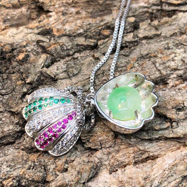 福袋 1万円引き ネックレス 真珠と貝殻 本翡翠 ヒスイ 緑 天然石 本物保証