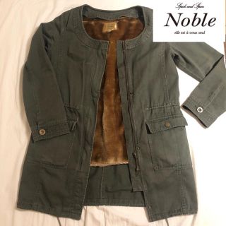 スピックアンドスパンノーブル(Spick and Span Noble)のSpickandspan Noble ノーカラー　ライナー付き　モッズコート(モッズコート)