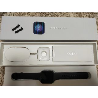 oppo watch 41mm BLACK 美品 ベルト付き(腕時計(デジタル))