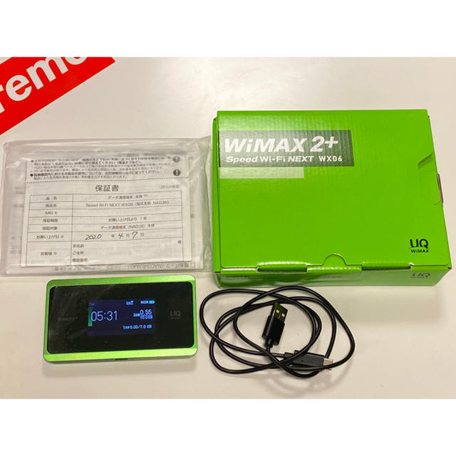 NEC(エヌイーシー)のWiMAX2+ Speed wi-fi NEXT WX06 スマホ/家電/カメラのスマホ/家電/カメラ その他(その他)の商品写真