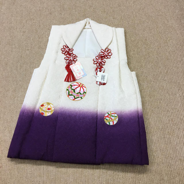 新品 日本製 七五三 三歳 被布コート 正絹 手毬刺繍 ぼかし 金糸