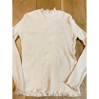 ザラキッズ(ZARA KIDS)のZara kids タートルネック刺繍シャツ　128cm(Tシャツ/カットソー)