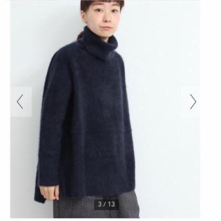 ビュルデサボン(bulle de savon)の新品　yuni   ラクーン100%タートルニット(ニット/セーター)