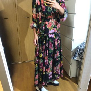 ジュンヤワタナベ コムデギャルソン 異素材切り替え 花柄 ロング