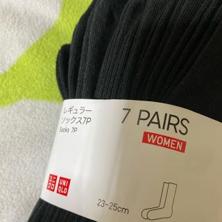 ユニクロ(UNIQLO)のユニクロ　ソックス6セット　黒　未使用(ソックス)