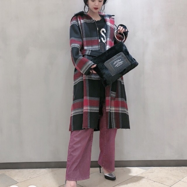 DIESEL - チェックロングコートの通販 by 。。。|ディーゼルならラクマ