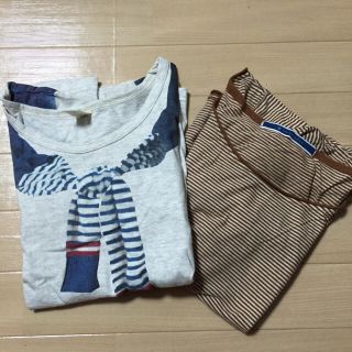 ダブルネーム(DOUBLE NAME)の長袖＆七分袖 Tシャツ2枚セット(Tシャツ(長袖/七分))