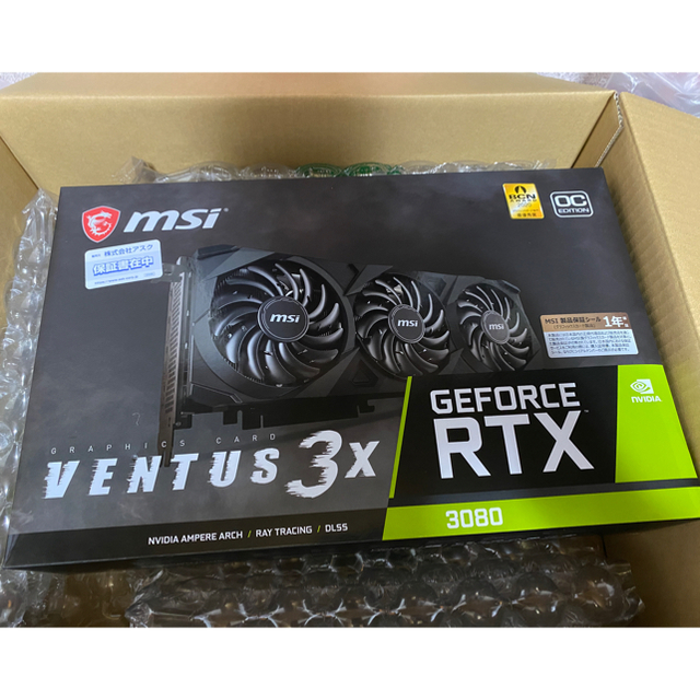 GEFORCE RTX3080 VENTUS 3X 10G OC　新品未開封