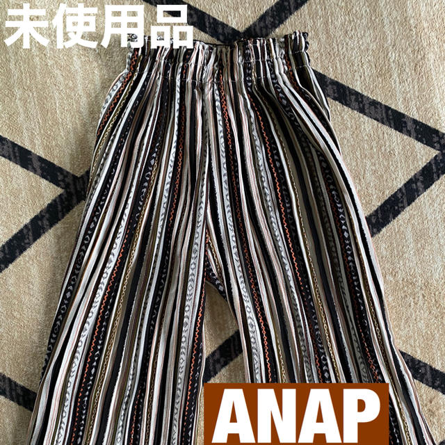 ANAP(アナップ)の未使用品 ANAP ストライプ プリーツパンツ レディースのパンツ(カジュアルパンツ)の商品写真