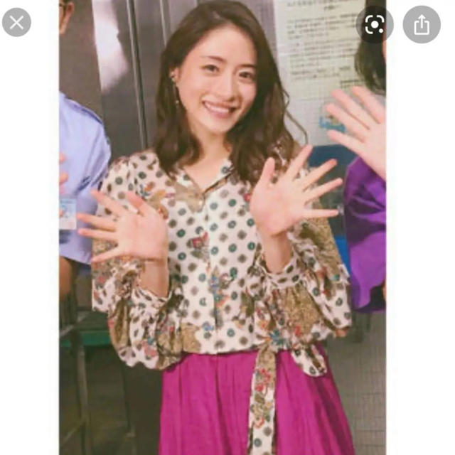 石原さとみさん着用♡Lily Brown オリエンタル柄開襟シャツ