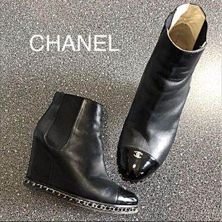 シャネル(CHANEL)のCHANEL☆37☆サイドゴア　ブーツ♡素敵♪╰(*´︶`*)╯♡(ブーツ)