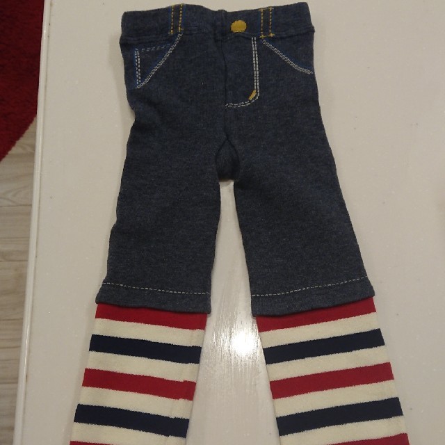 未使用 スパッツ ボーダー パンツ キッズ/ベビー/マタニティのキッズ服男の子用(90cm~)(パンツ/スパッツ)の商品写真