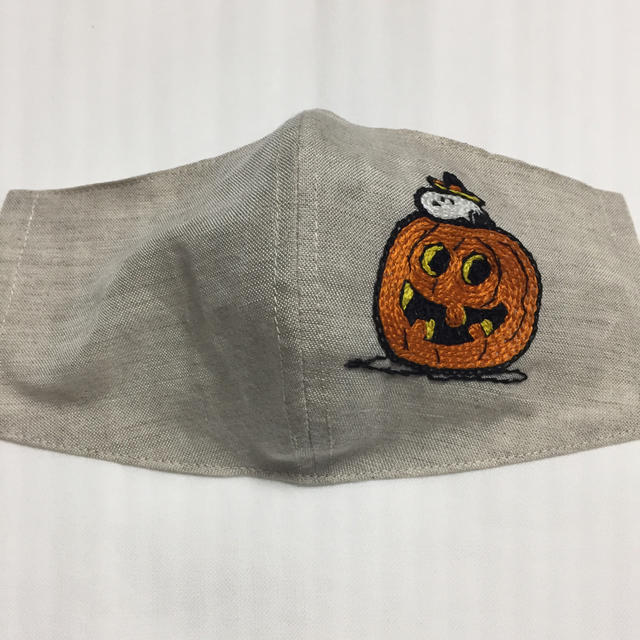 手刺繍インナーマスク ハロウィン スヌーピー