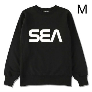シー(SEA)のwindandsea　SWEAT SHIRT　black 　Mサイズ(スウェット)
