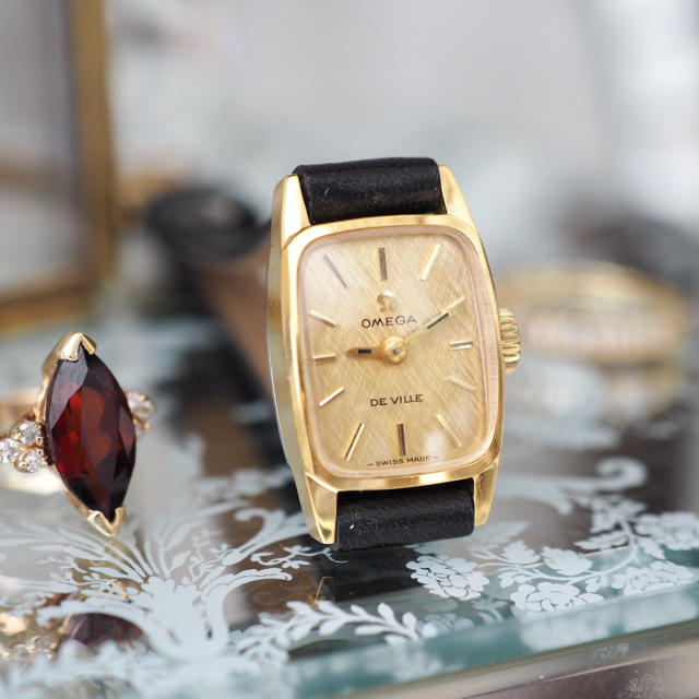 OH済み・極美品✨OMEGA 金張り 手巻き時計✨agete トゥモローランド