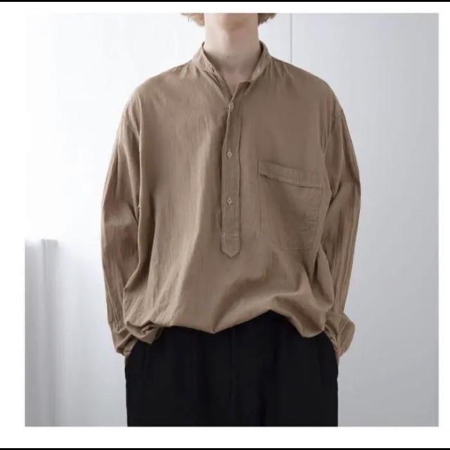 COMOLI コモリ 20SS ベタシャン バンドカラーシャツ 即完売品khaki