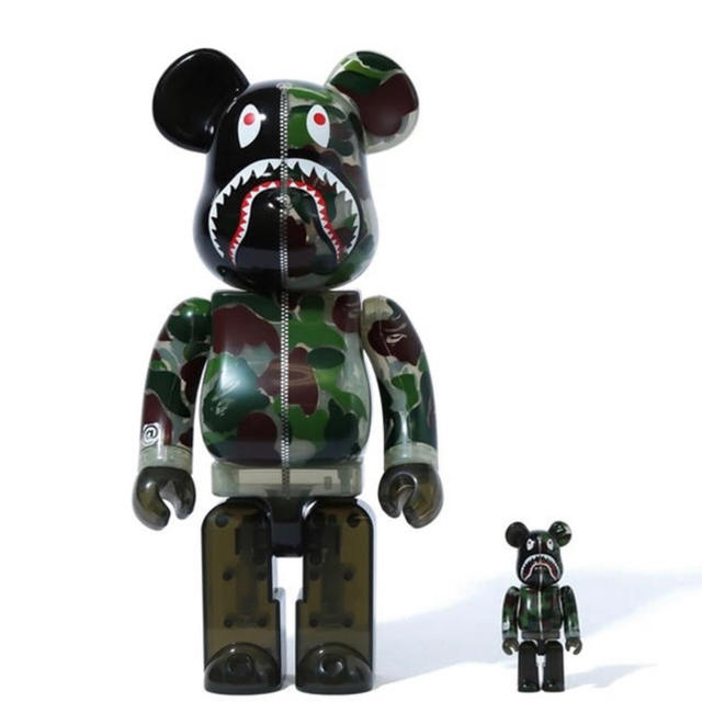 BE@RBRICK CLEAR ABC CAMO SHARK 100%&400%