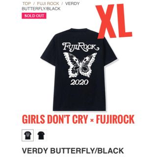 アンダーカバー(UNDERCOVER)の新品！GIRLS DON'T CRY × FUJIROCK Tシャツ XL 黒(Tシャツ/カットソー(半袖/袖なし))