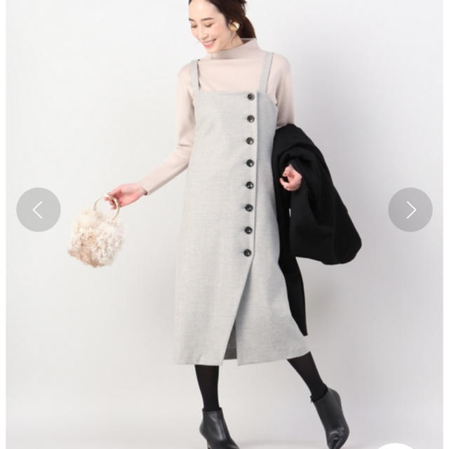 Noble(ノーブル)のボタンジャンパースカートドレス　 レディースのワンピース(ロングワンピース/マキシワンピース)の商品写真