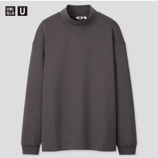 ユニクロ(UNIQLO)のUNIQLO U モックネックプルオーバー Lサイズ グレー(スウェット)