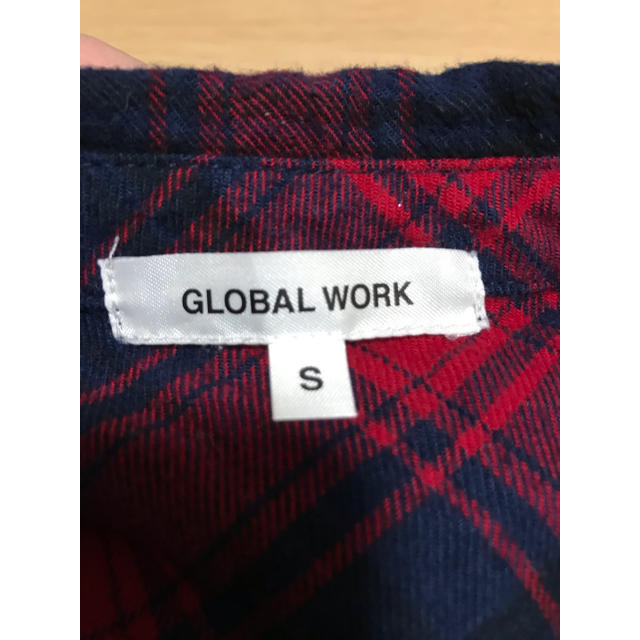GLOBAL WORK(グローバルワーク)の☆ グローバルワーク　チェックロングシャツワンピースSサイズ ☆ キッズ/ベビー/マタニティのキッズ服女の子用(90cm~)(ワンピース)の商品写真
