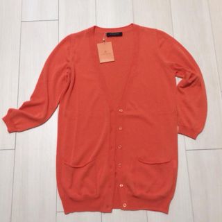 ユナイテッドアローズ(UNITED ARROWS)の新品☆オレンジ色カーディガン(カーディガン)