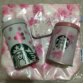 スターバックスコーヒー(Starbucks Coffee)のスターバックス  桜  缶、プリンバッグ(容器)