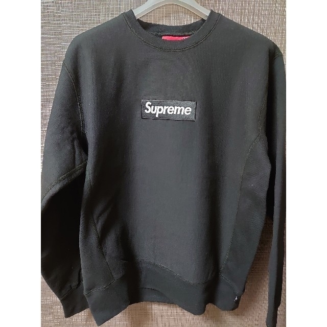 春早割 logo box Supreme - Supreme crewneck FW18 L black スウェット