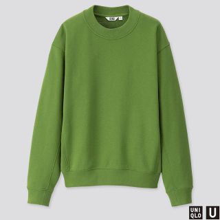 ユニクロ(UNIQLO)のUNIQLO ユニクロユー スウェット　レディース  グリーン　トレーナー　M(トレーナー/スウェット)