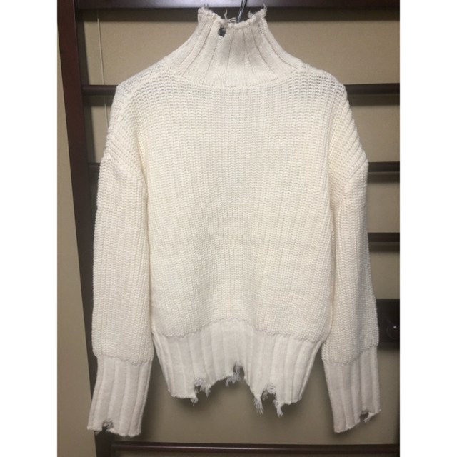 Ameri VINTAGE(アメリヴィンテージ)のAMAIL  Crush vintage knit  ホワイト レディースのトップス(ニット/セーター)の商品写真