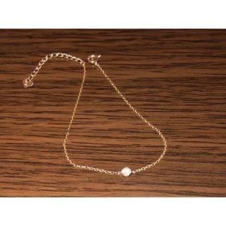 ジュエリーツツミ(JEWELRY TSUTSUMI)のasu様専用　K10PG♥️一粒ダイヤモンドブレスレット ピンクゴールド(ブレスレット/バングル)