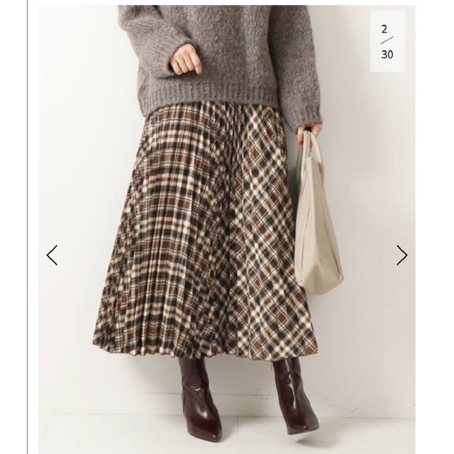 超特価SALE開催! Spick and 12月スーパーSALE Spanチェックプリーツ