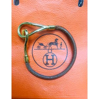 エルメス(Hermes)の 【HERMES】エルメス ジャンボ ブレスレット ブラウン×ゴールド レザー (ブレスレット/バングル)