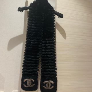 シャネル(CHANEL)の❤️最終お値下げ美品レア❤️CHANELオリラグマフラー(マフラー/ショール)