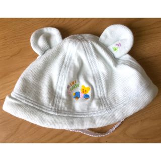 ミキハウス(mikihouse)の☆美品☆ミキハウス☆くま耳つきベビー帽44☆(帽子)