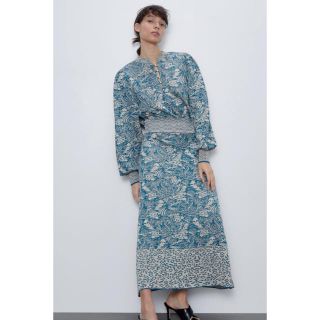 ザラ(ZARA)のZARA ジャガードワンピース(ロングワンピース/マキシワンピース)